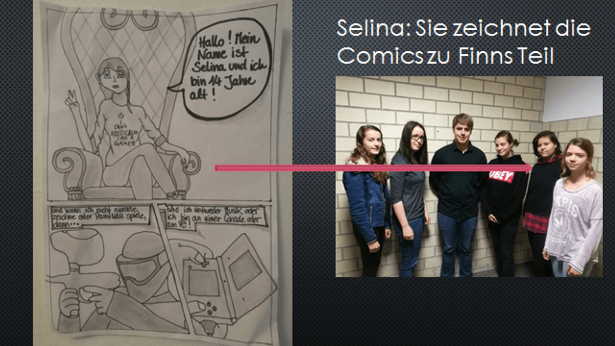 Schüler schreiben ein Buch