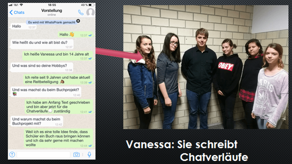 Schüler schreiben ein Buch