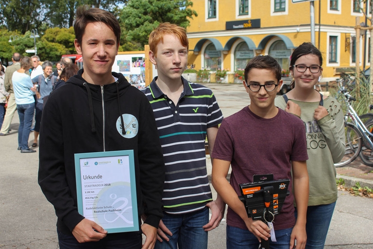 Die Realschule Puchheim ist Gewinner beim Stadtradeln 2018